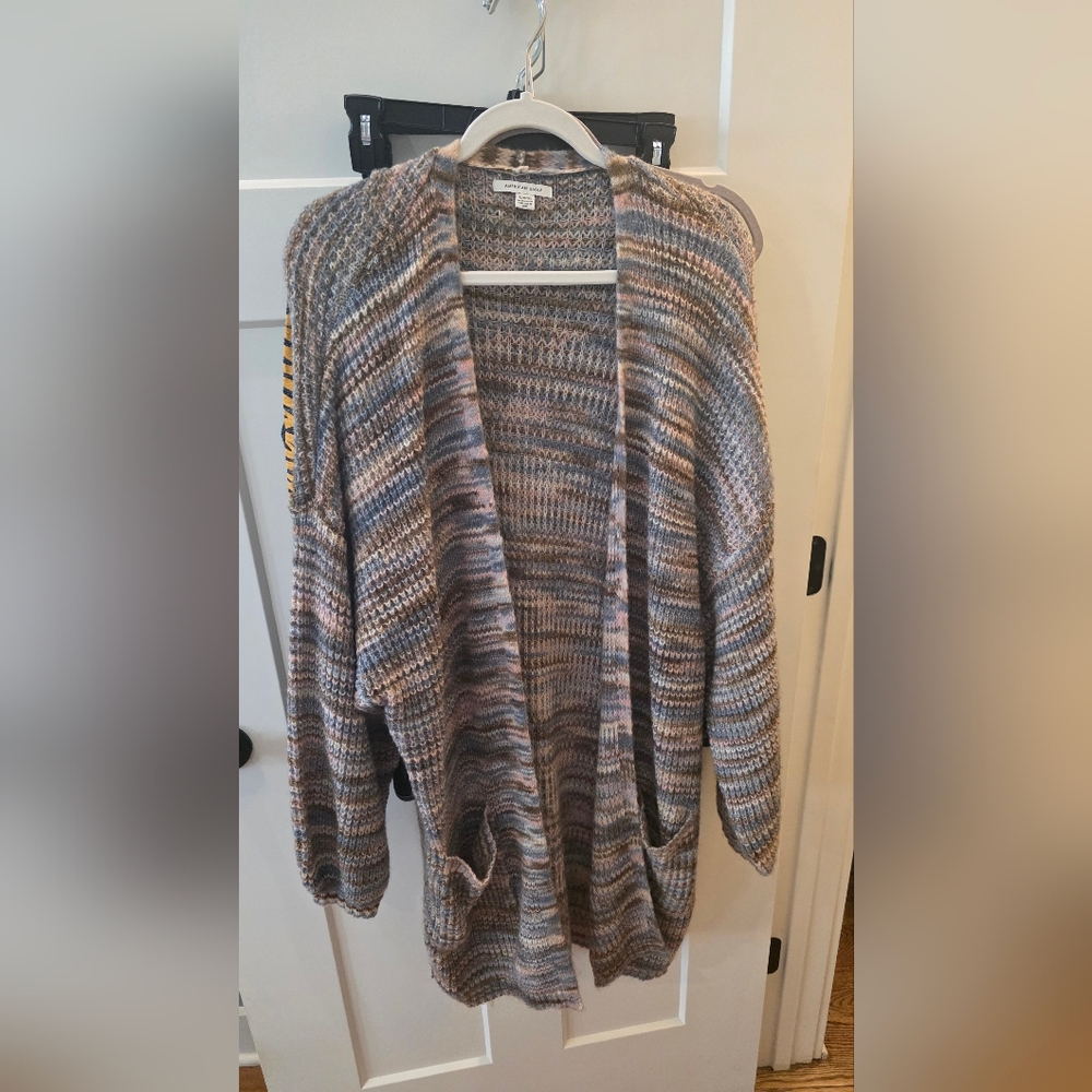 Ametican Eagle Cozy Multicolor Knit Cardigan Sweater